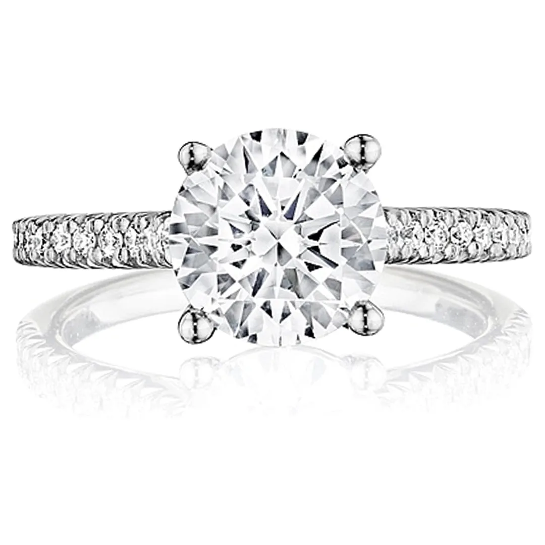 Henri Daussi Pave Diamond Engagement Ring