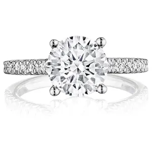 Henri Daussi Pave Diamond Engagement Ring