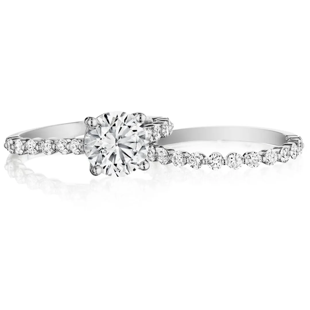 Henri Daussi Prong Set Diamond Engagement Ring