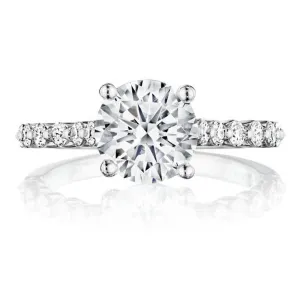 Henri Daussi Prong Set Diamond Engagement Ring