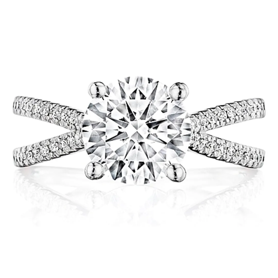 Henri Daussi Split Shank Diamond Engagement Ring