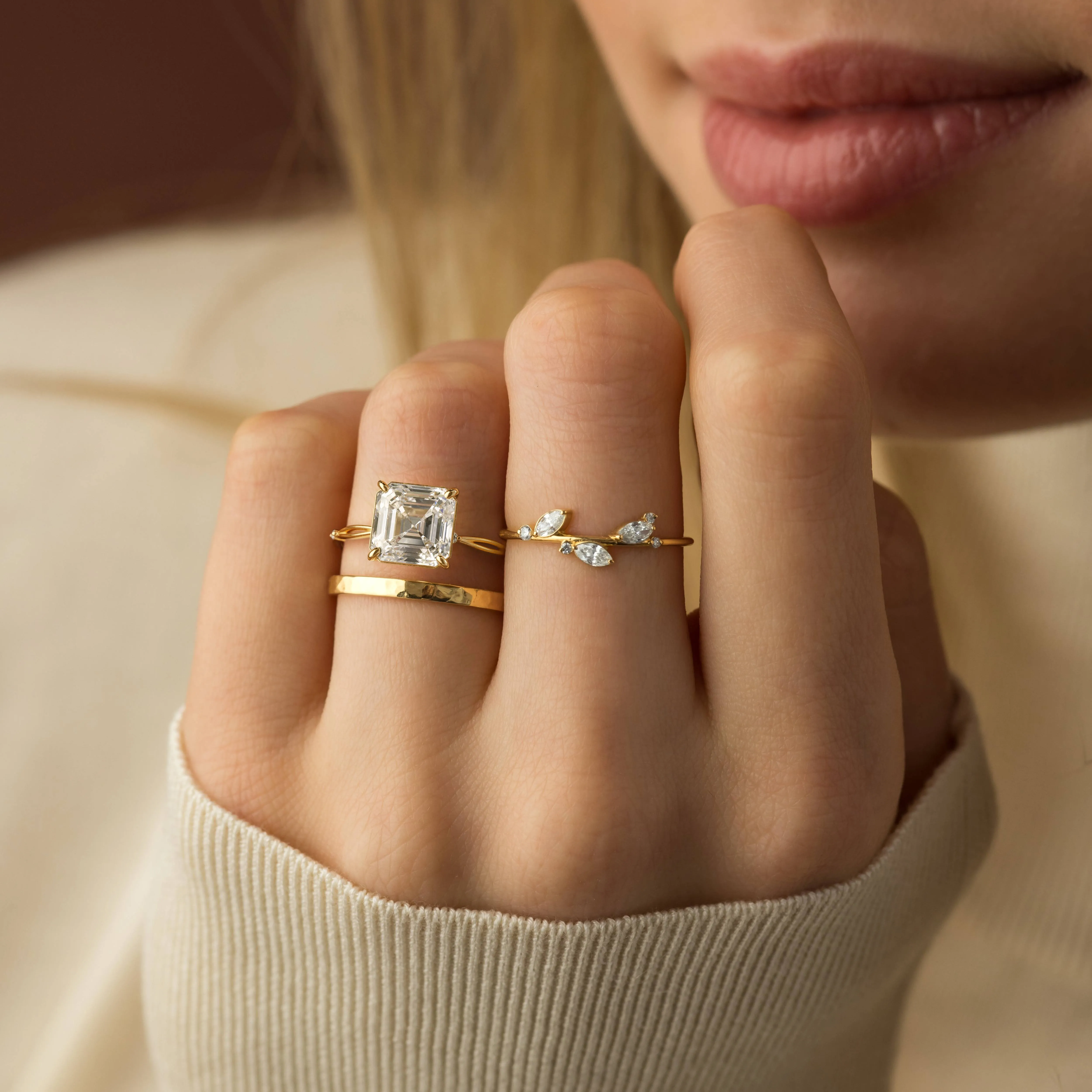 Hillside Ring, Asscher Cut