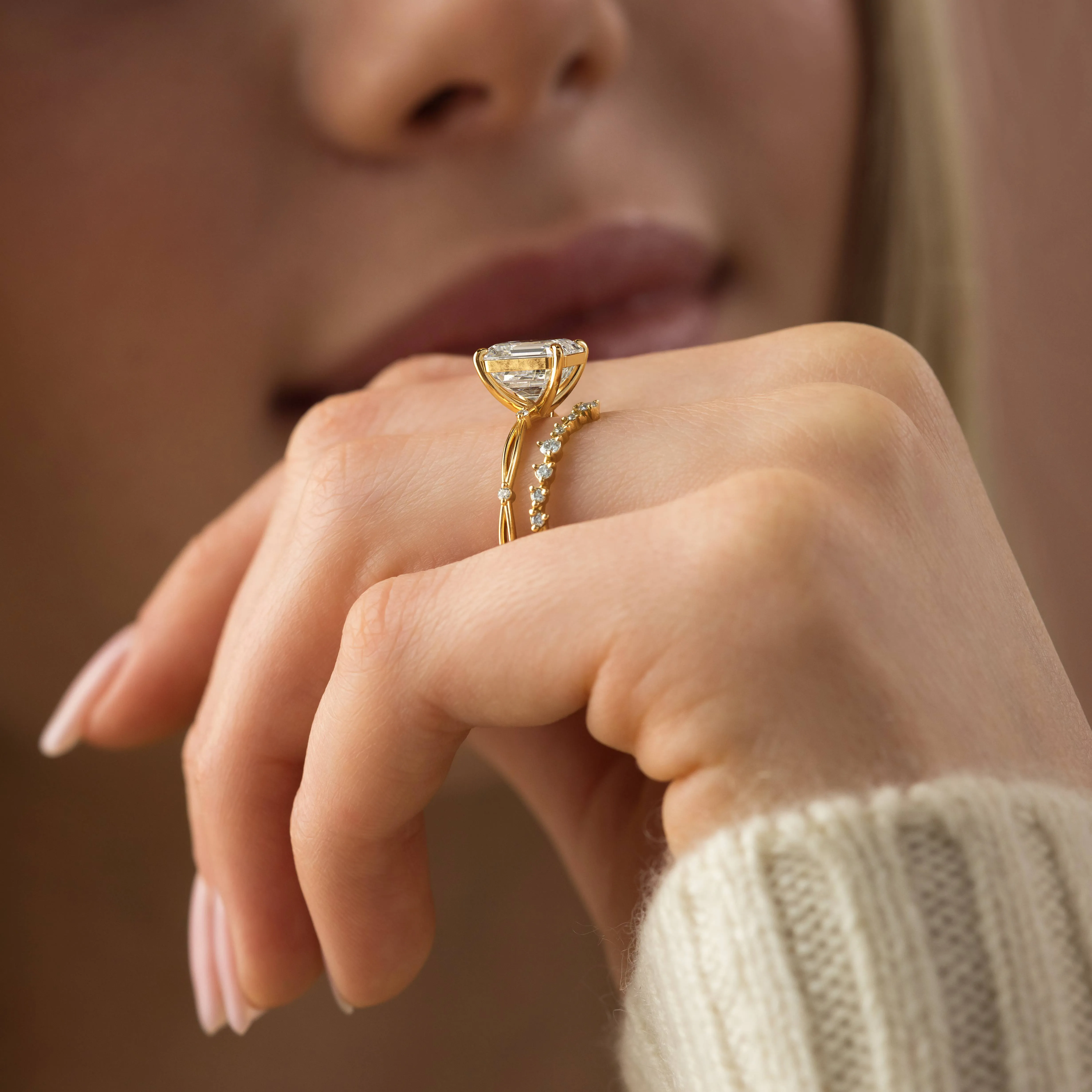 Hillside Ring, Asscher Cut