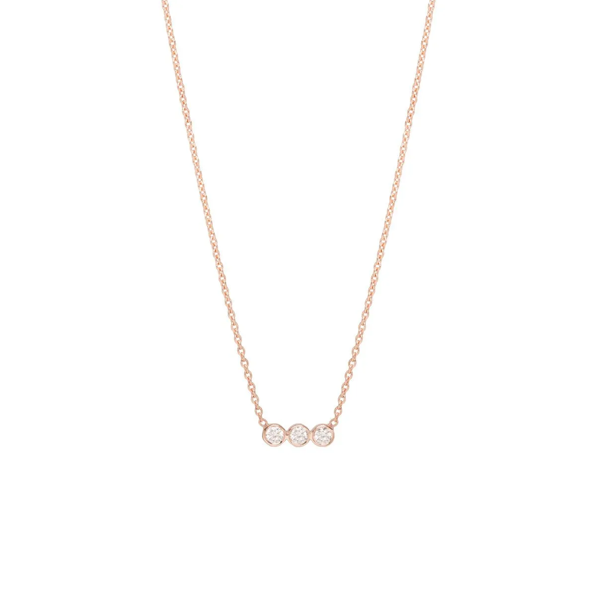 Horizontal Bezel Diamond Necklace