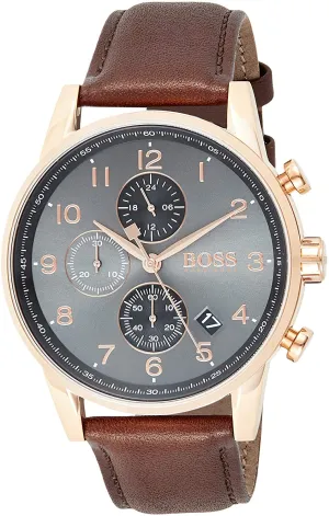 Hugo Boss Men  Year-Round Chronograph Quartz Brown Watch 1513496
