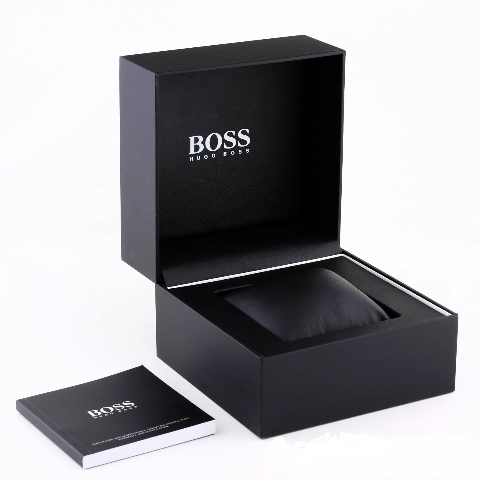 Hugo Boss Silver Dial Black Leather Men's Watch 1512785