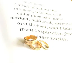 Hustle Like A Mother Fucker Stackable Ring Trio
