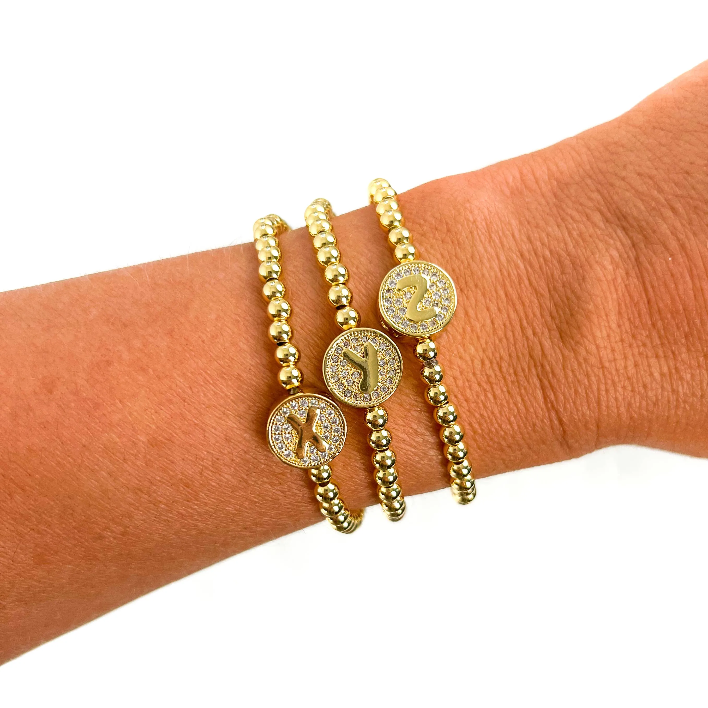Initial Simulated Diamond Bracelet: S