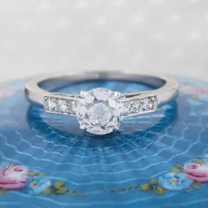 Internally Flawless Old European Cut Diamond Ring c1920