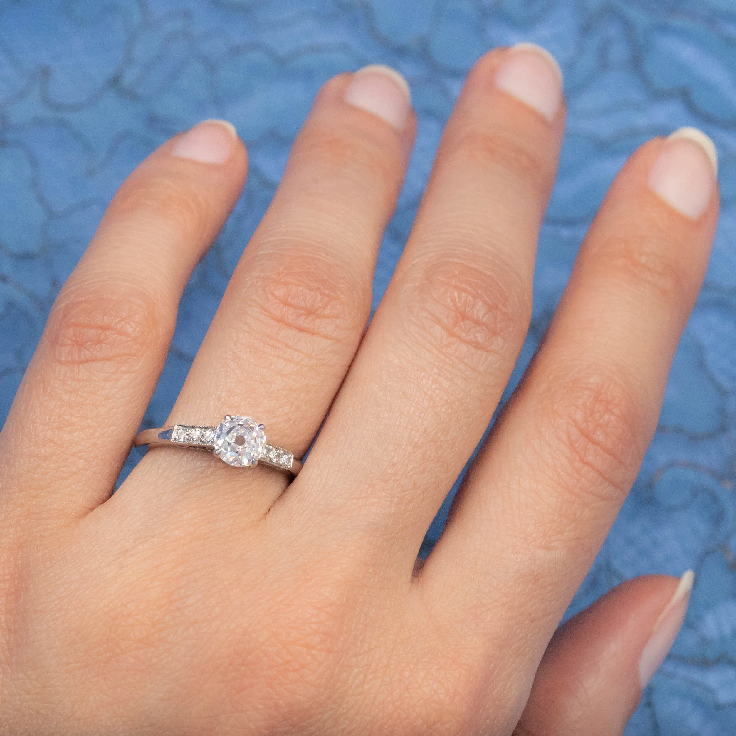 Internally Flawless Old European Cut Diamond Ring c1920
