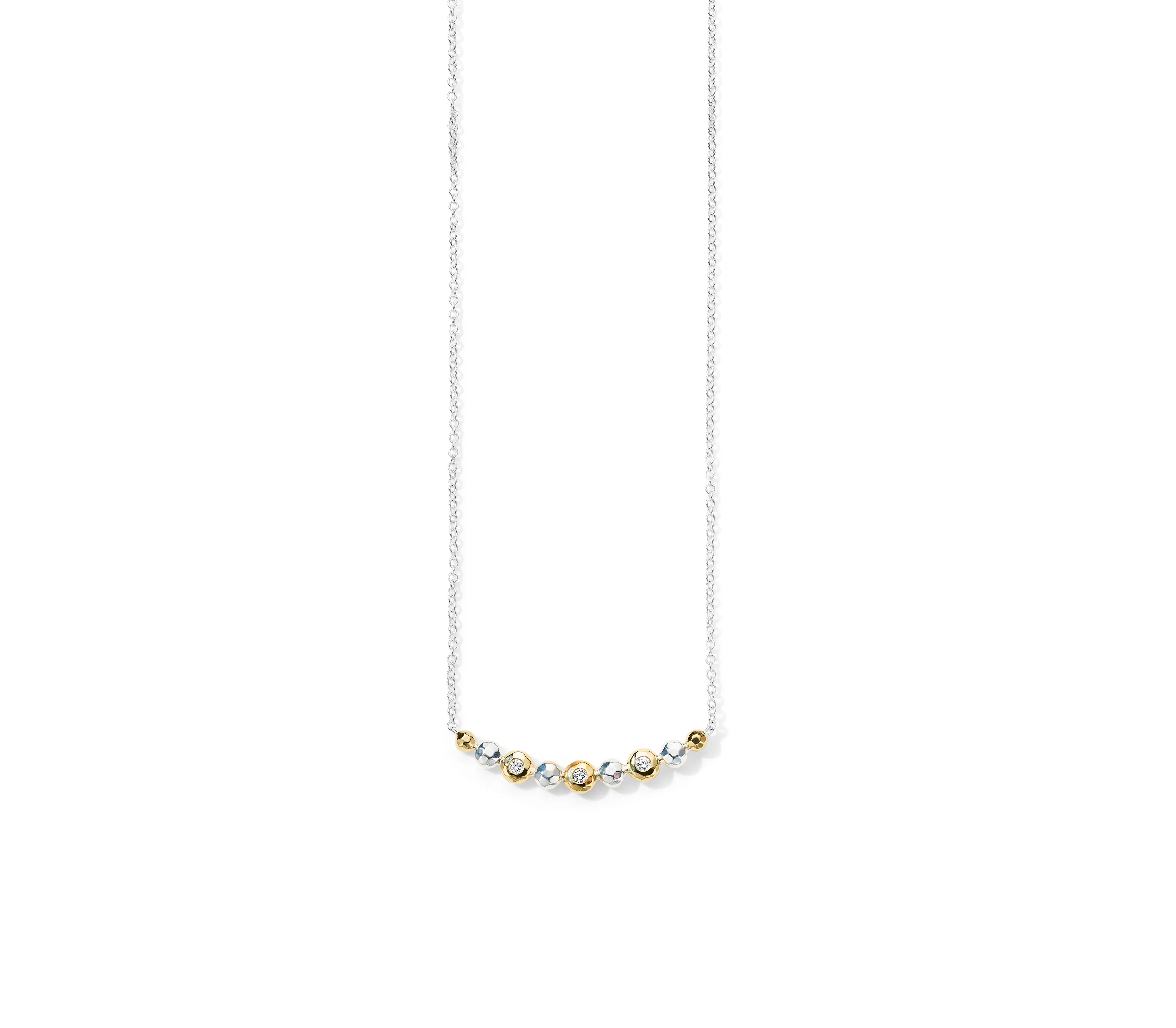IPPOLITA Stardust Paparazzi Smile Bar Necklace with Diamonds
