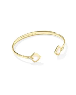 Joelle Cuff Bracelet - Gold Ivory Mother Of Pearl S/M
