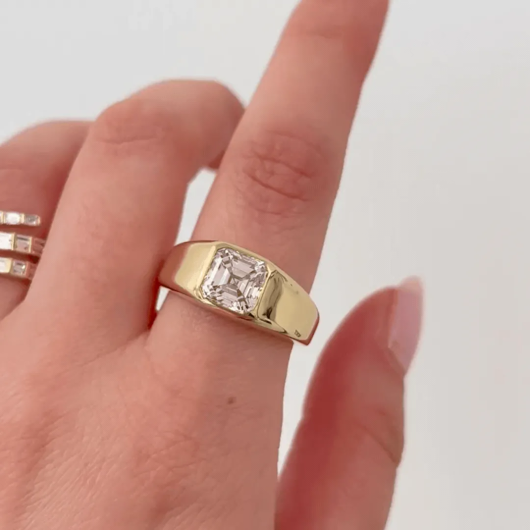 JOON Asscher Signet Ring