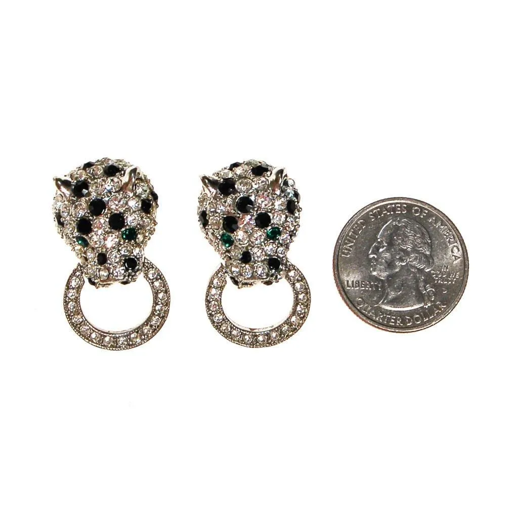 Kenneth Jay Lane Duchess Collection Panther Earrings