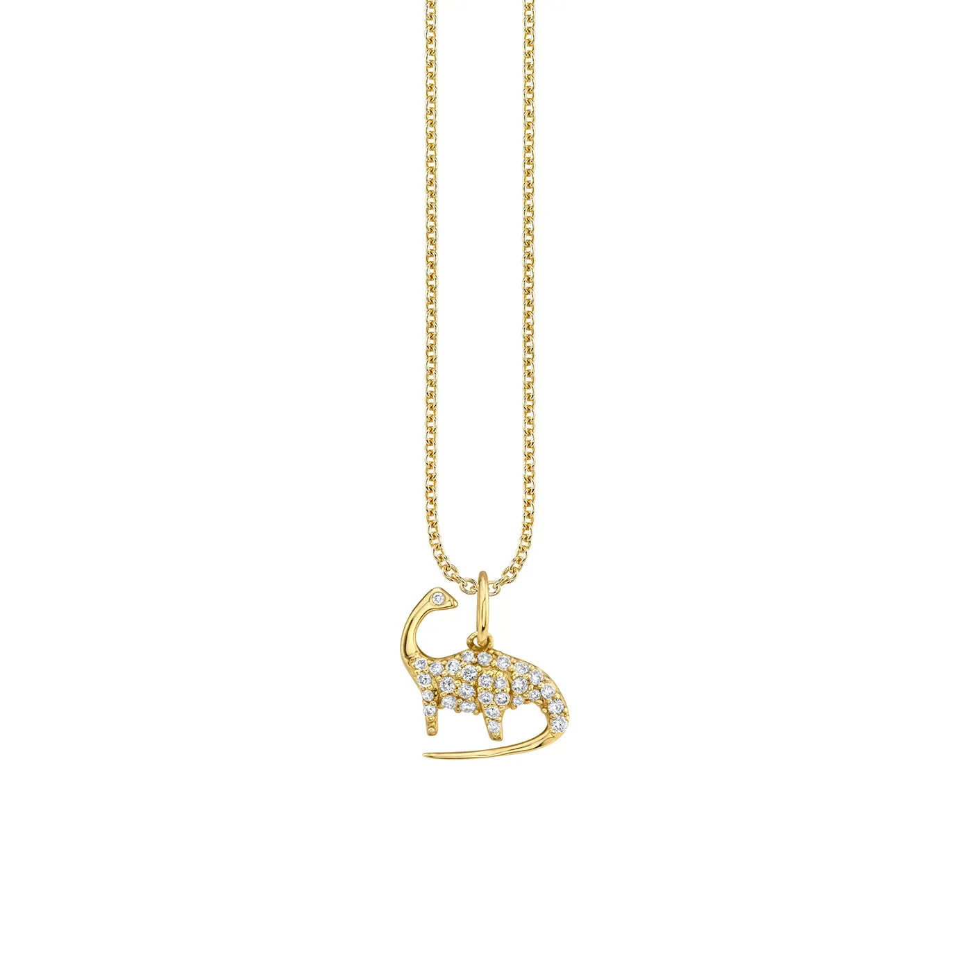 Kids Collection Gold & Diamond Brontosaurus Necklace