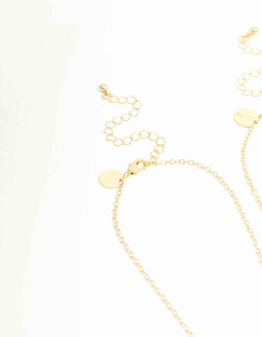 Kids Gold Shaker Bunny BFF Pendant Necklaces 2-Pack