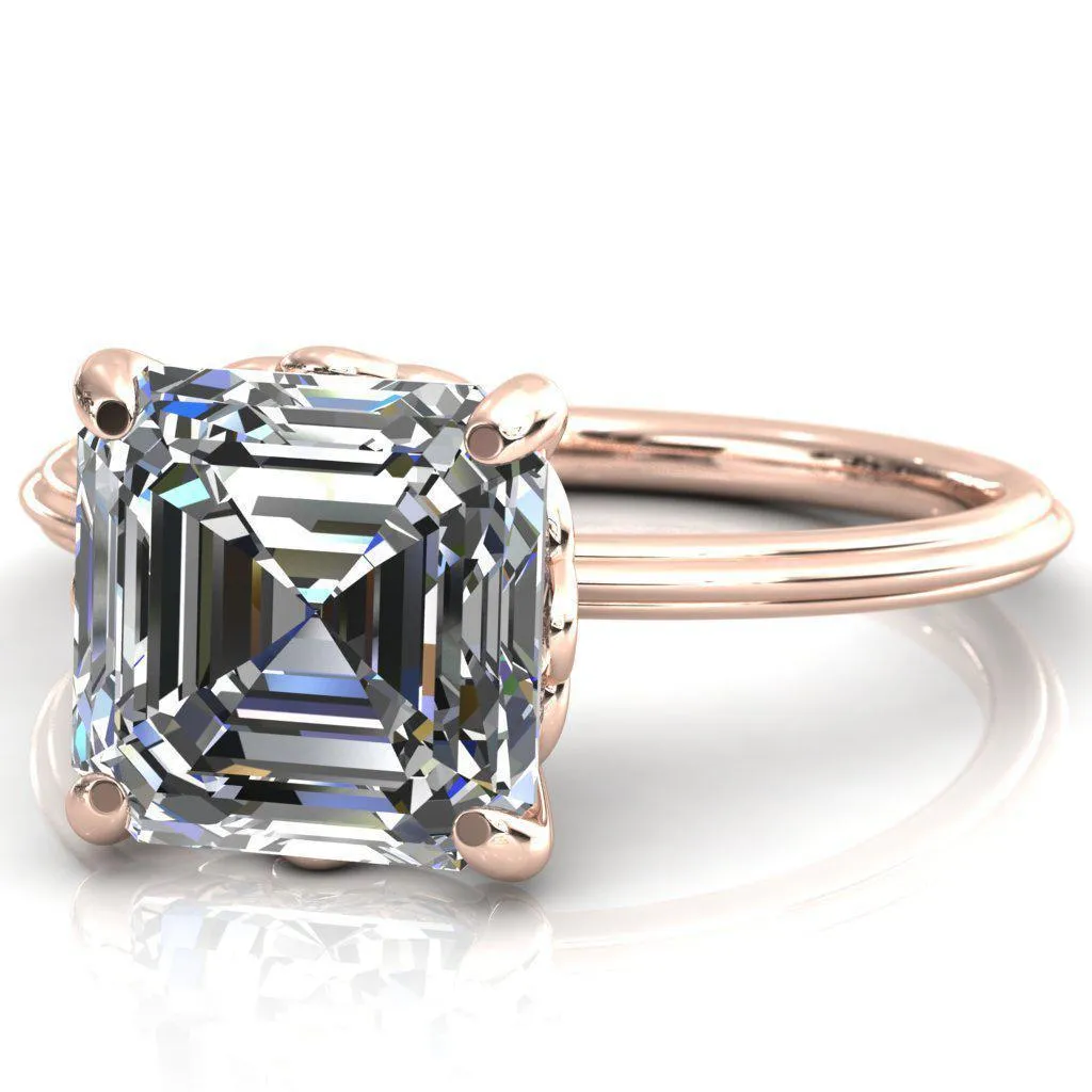 Klimt Asscher Moissanite Undulating Oval Chain Wrap Engagement Ring