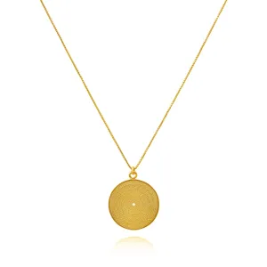 KRISTA GOLD MEDIUM PENDANT NECKLACE FILIGREE