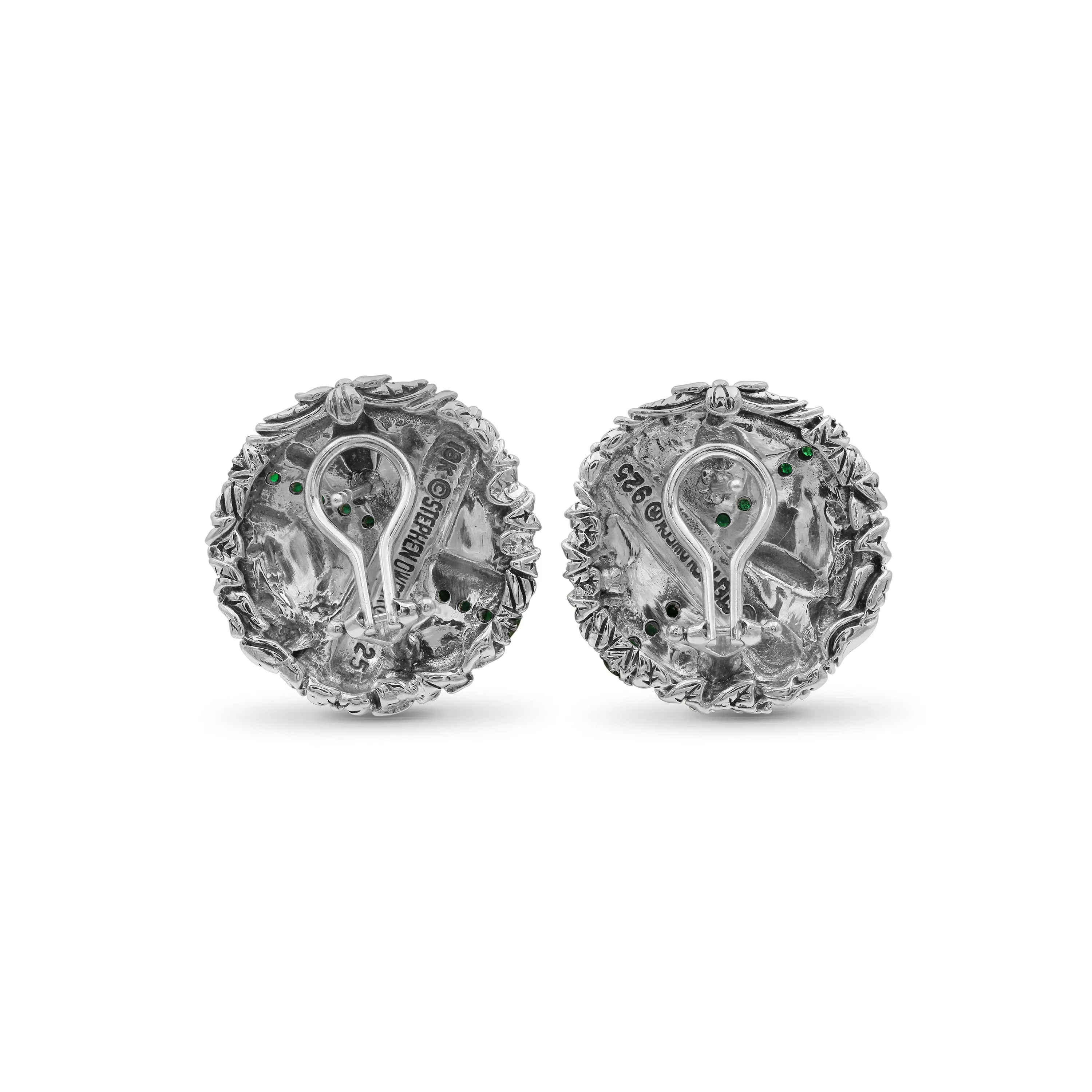 Kyoto Emerald Earrings in Sterling Silver