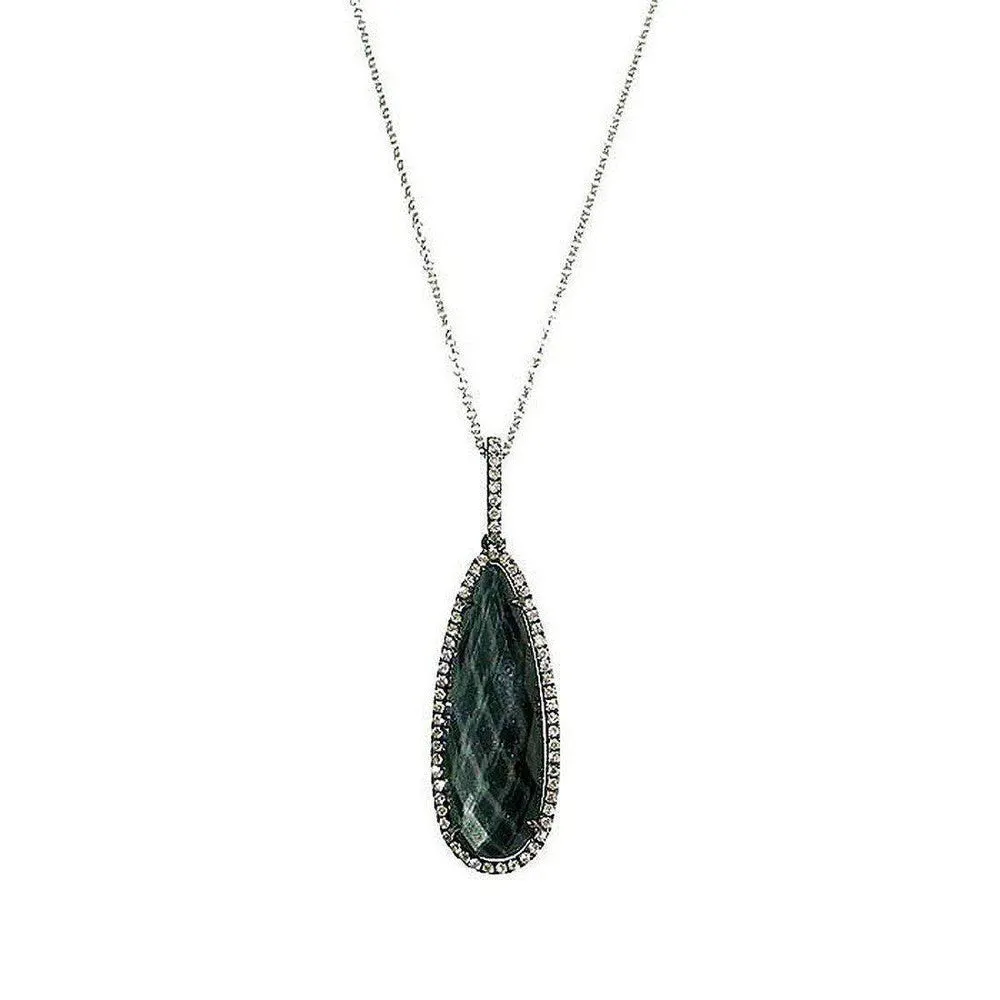 Labradorite and Diamond Necklace
