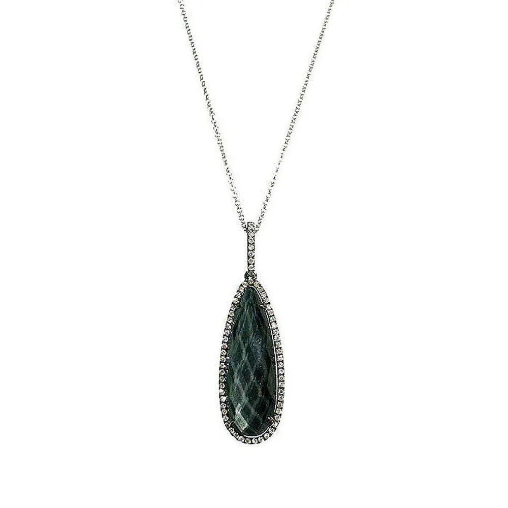 Labradorite and Diamond Necklace