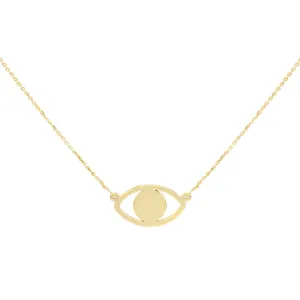 Large Evil Eye Necklace 14K