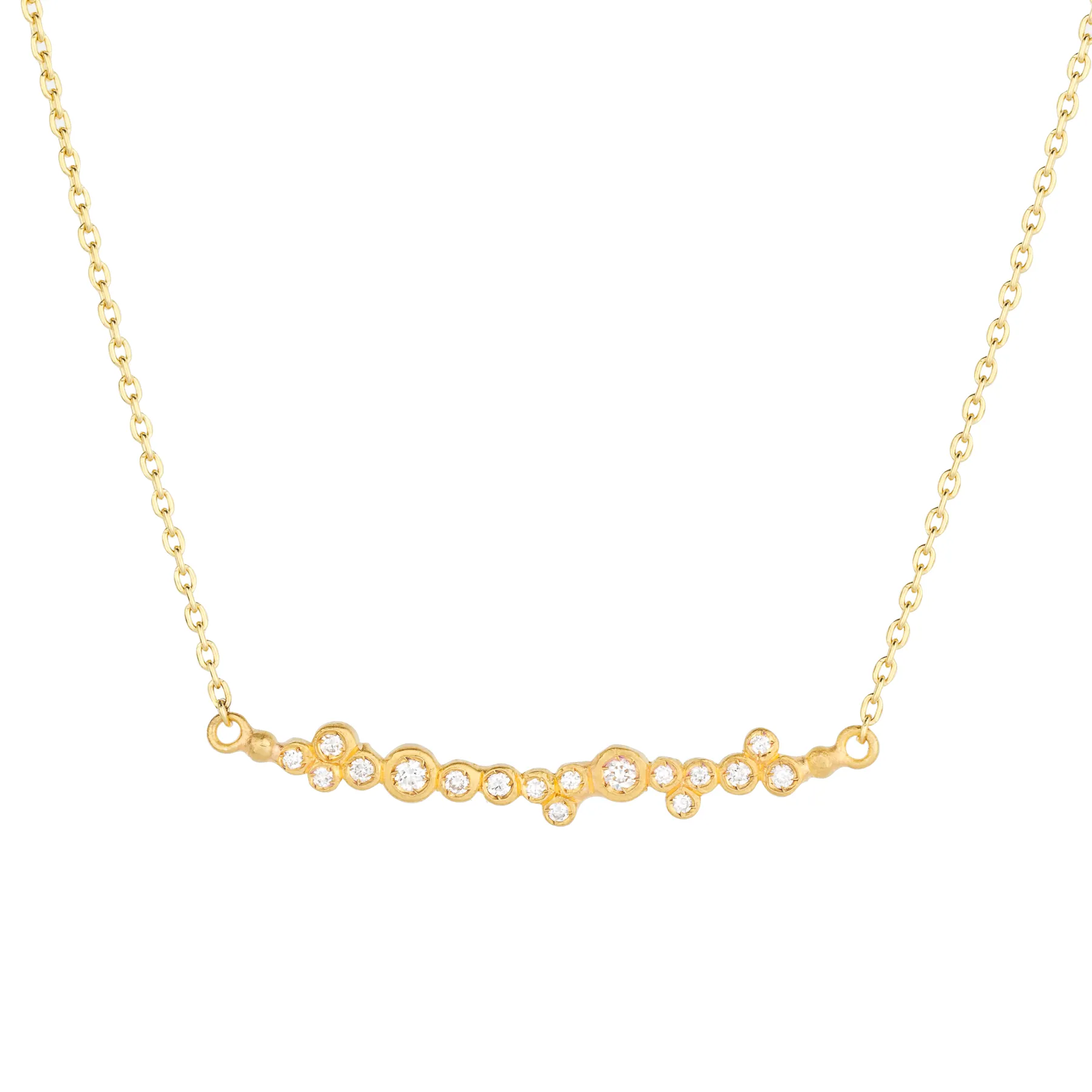 Lika Behar "Dylan" 24K Gold Bar Diamond Necklace with Toggle