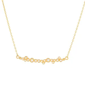Lika Behar "Dylan" 24K Gold Bar Diamond Necklace with Toggle