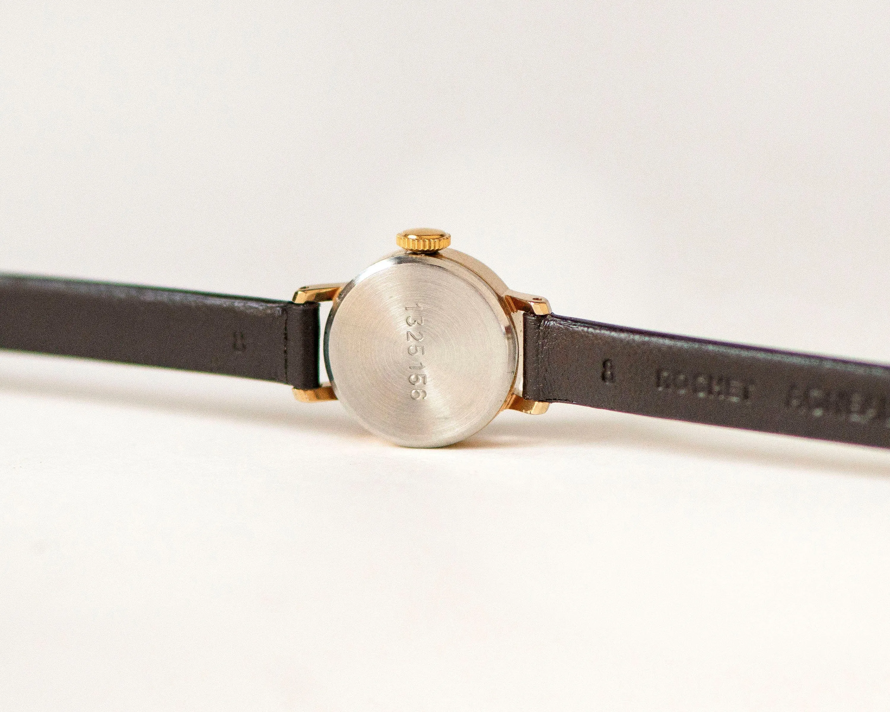 Limited edition woman watch unused CARDINAL gold plated, vintage watch for lady classic jewelry gift, beige dial new premium leather strap