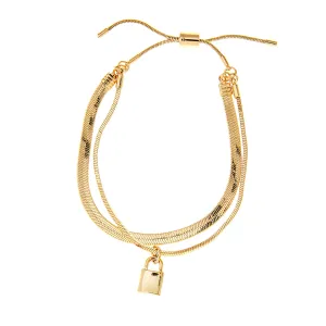 Lock Bracelet in Gold