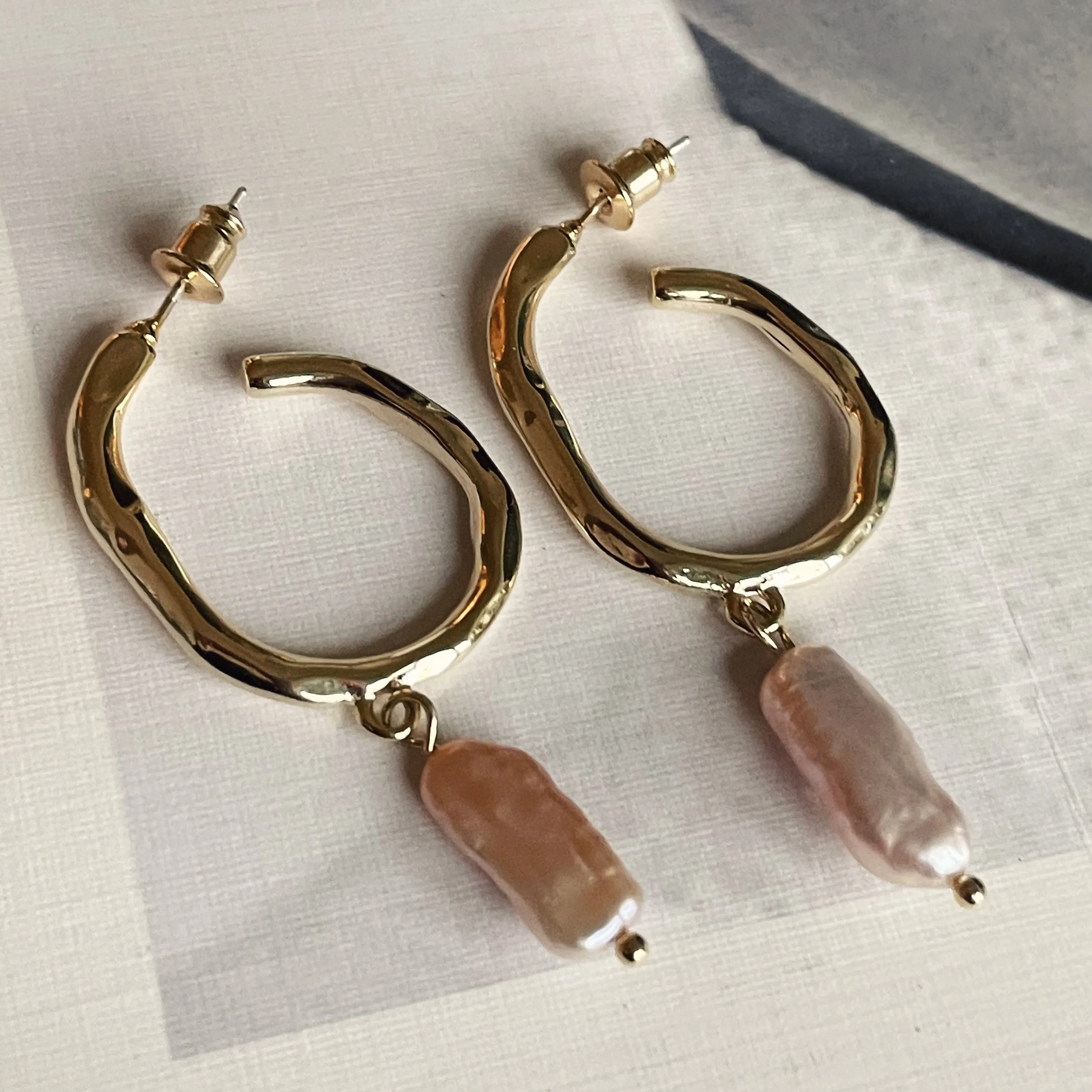 Long Baroque Pearl Earrings