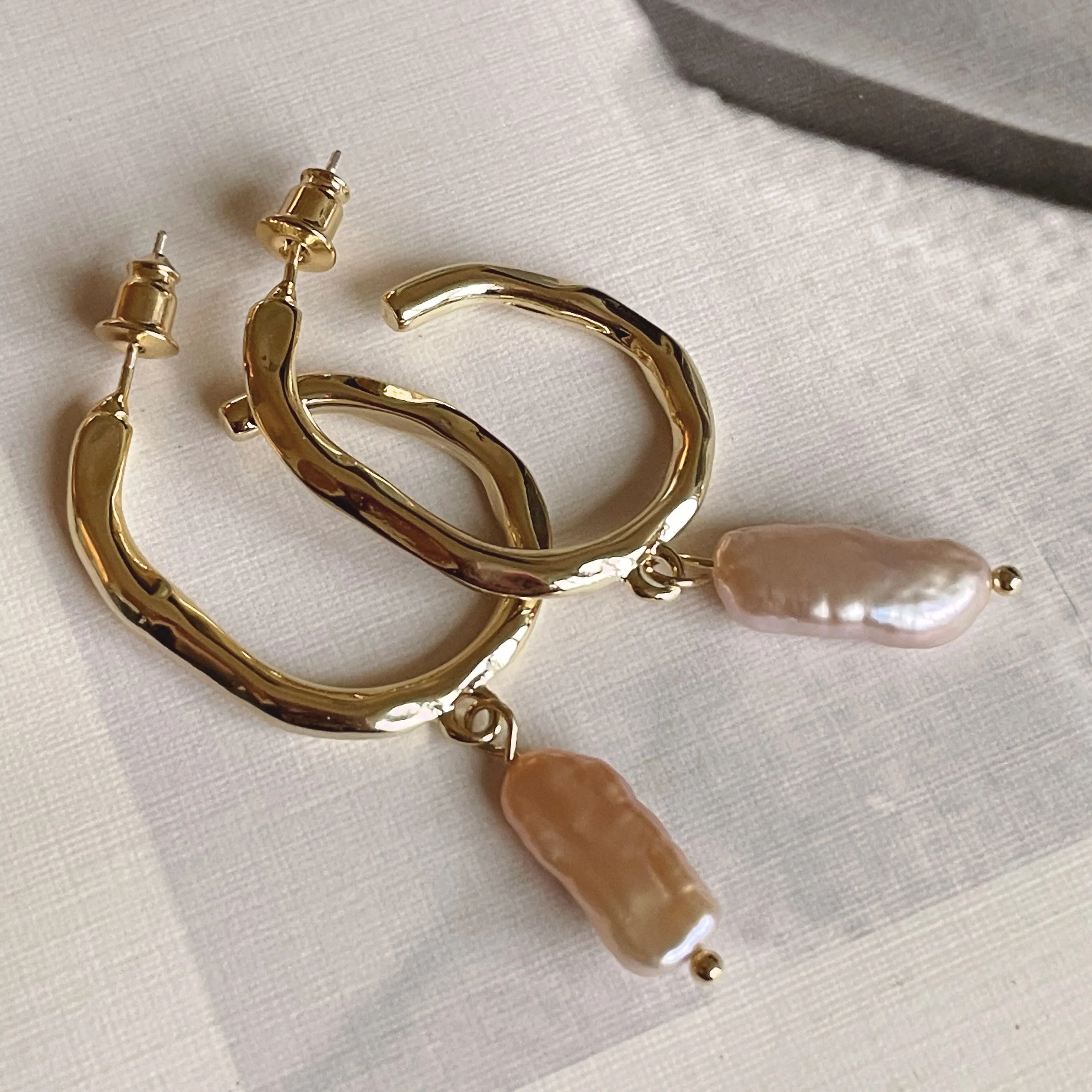 Long Baroque Pearl Earrings