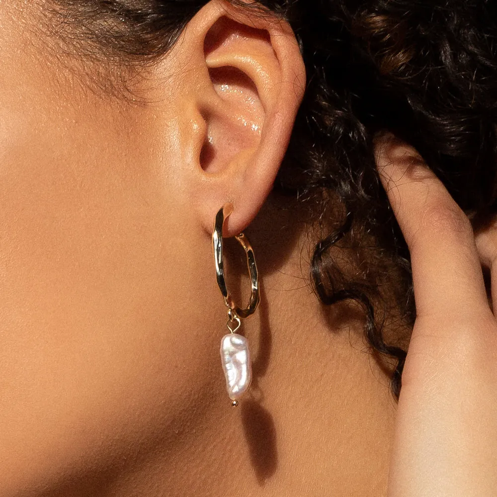 Long Baroque Pearl Earrings