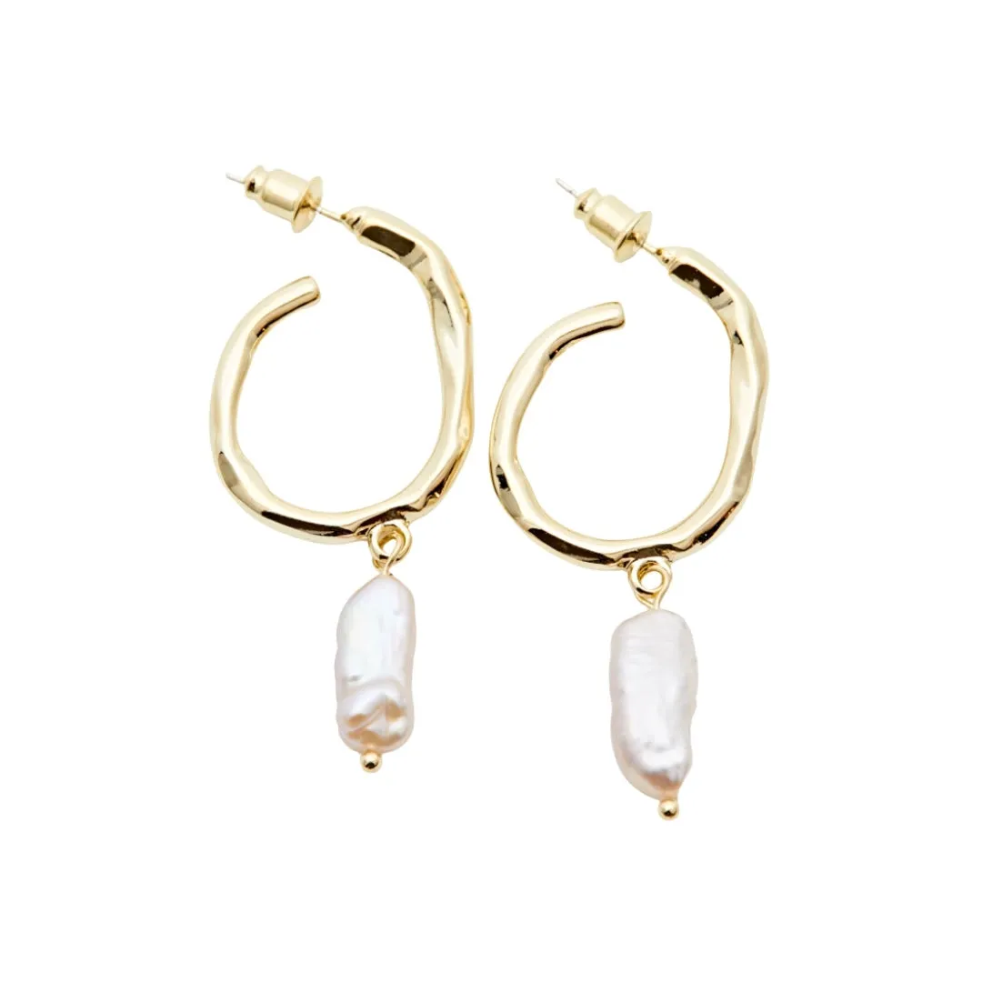 Long Baroque Pearl Earrings