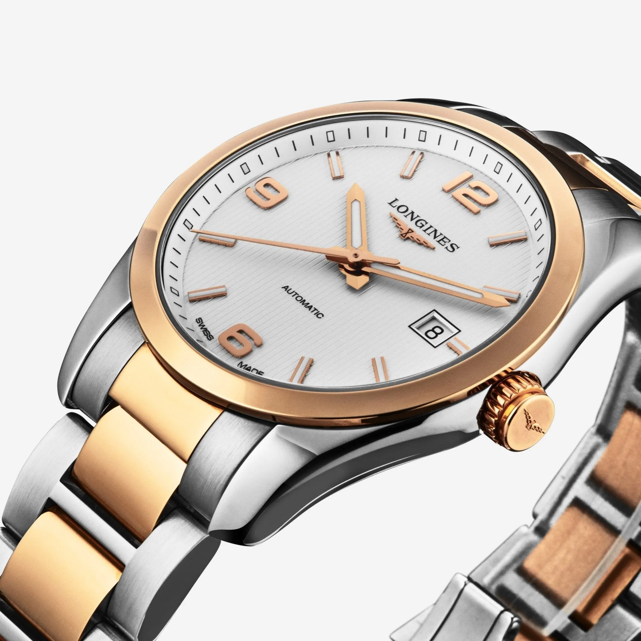 Longines Conquest Classic 18K Rose Gold & Steel Automatic Men's Watch L27855767