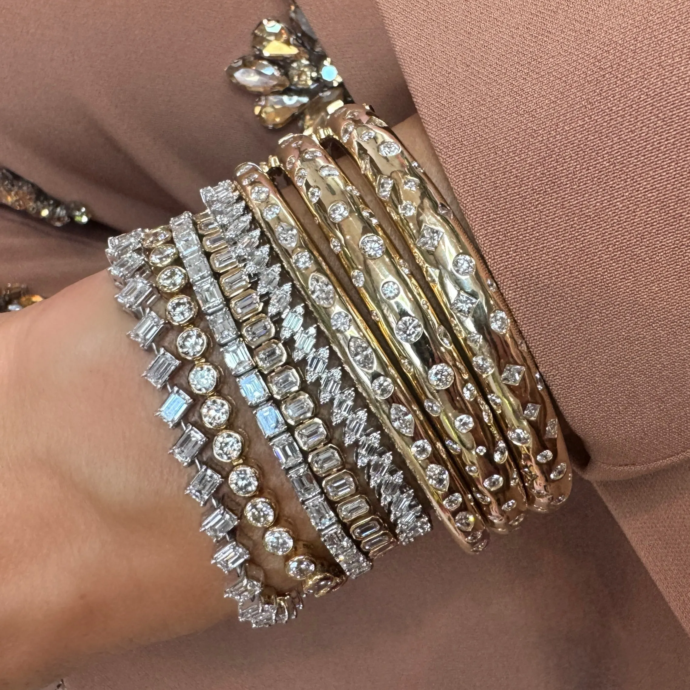Looking Sharp Sideways Diamond Illusion  Marquise Eternity Bracelet