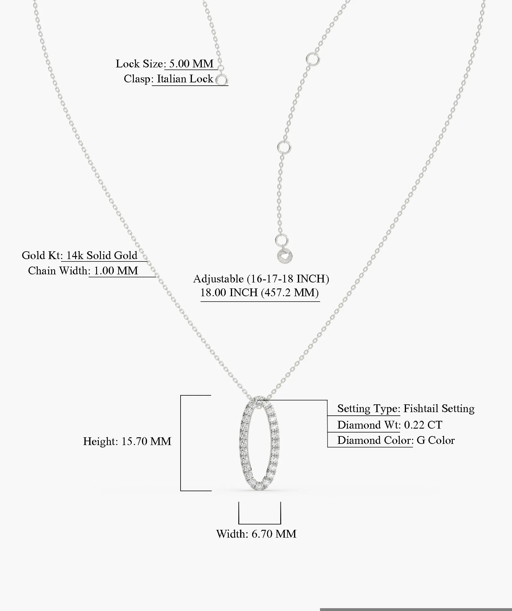 Luminous Circle Diamond Necklace