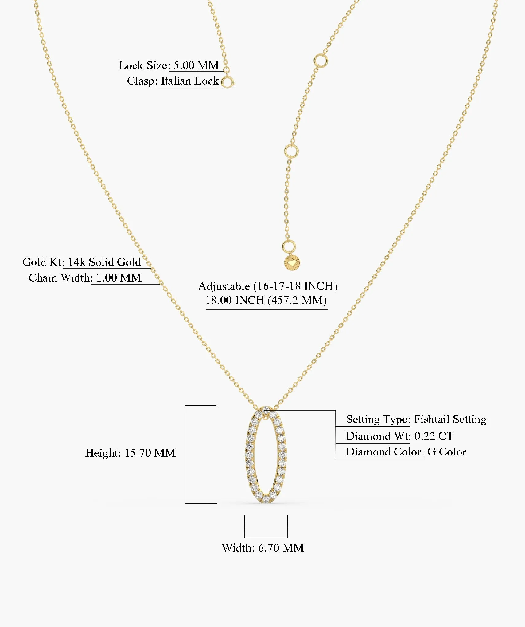Luminous Circle Diamond Necklace