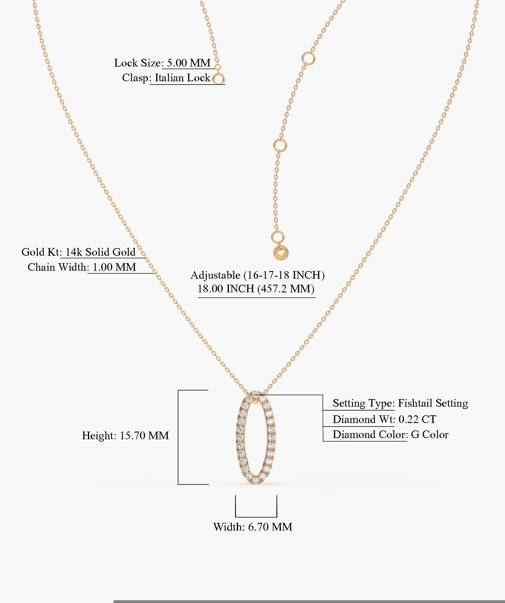 Luminous Circle Diamond Necklace