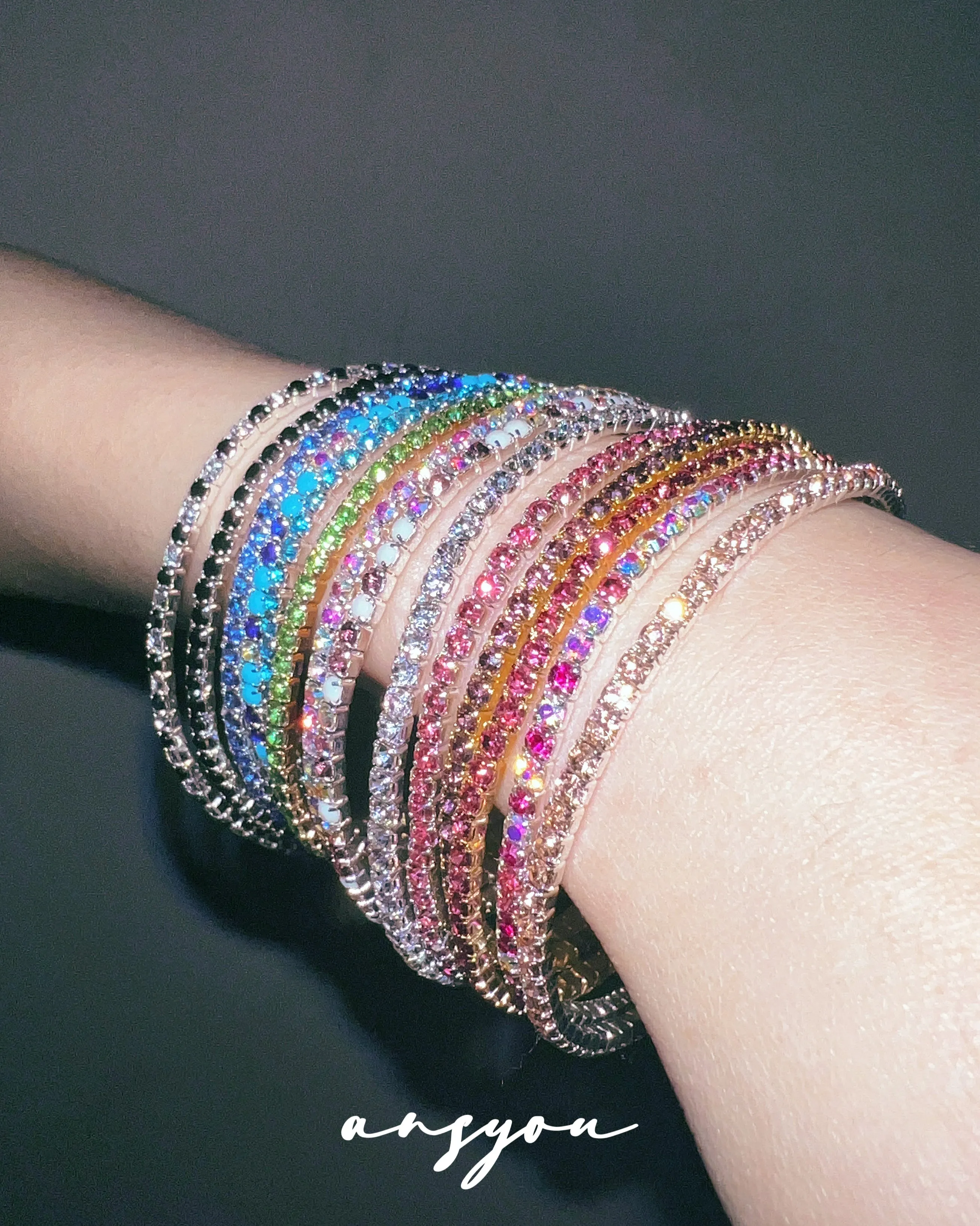 Luxury Color Pavé Diamond Bracelet