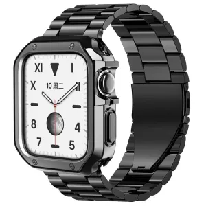 Luxury Metal Band Silicone Case for Apple Watch