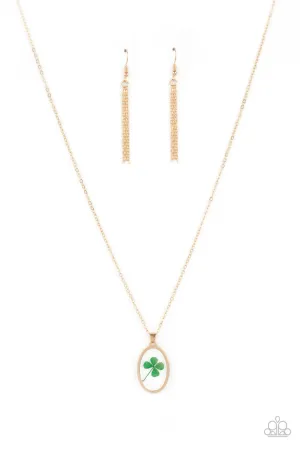 Make Your Own Luck Gold Paparazzi Necklace