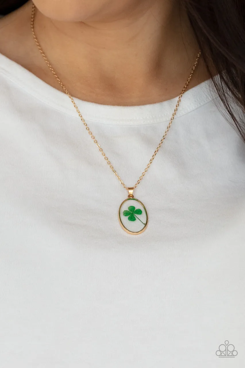 Make Your Own Luck Gold Paparazzi Necklace