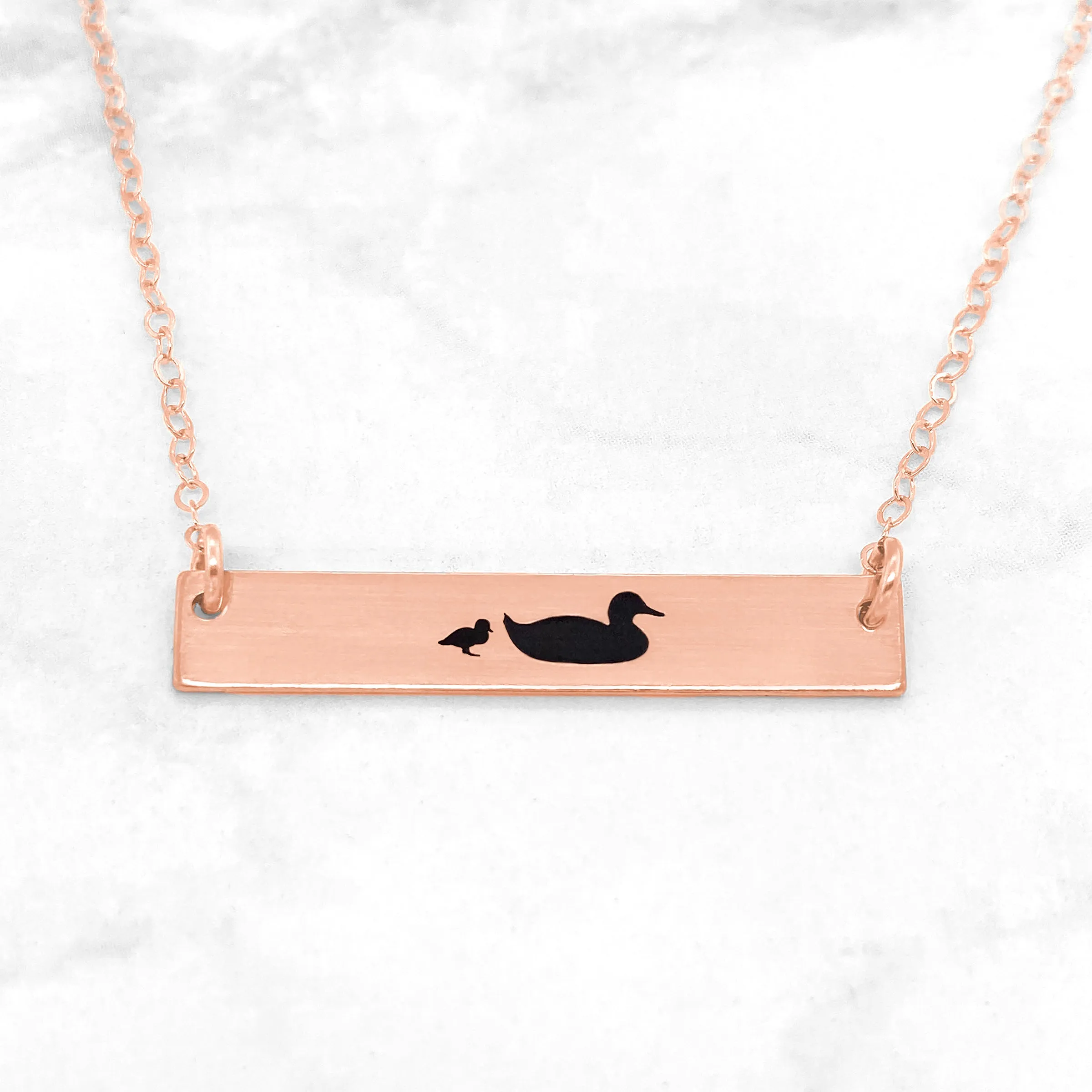 Mama Duck and Her Ducklings Necklace