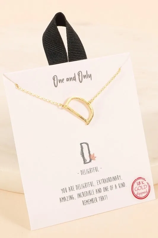 Mantra/Initial Pendant Necklace