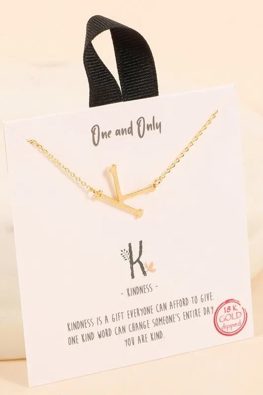 Mantra/Initial Pendant Necklace
