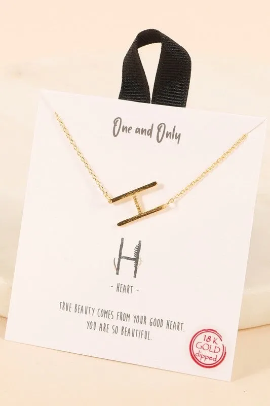Mantra/Initial Pendant Necklace