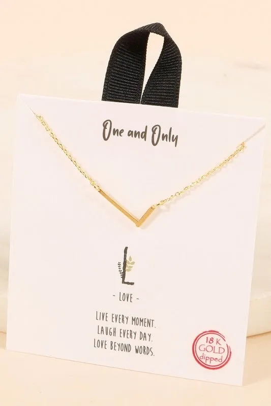 Mantra/Initial Pendant Necklace