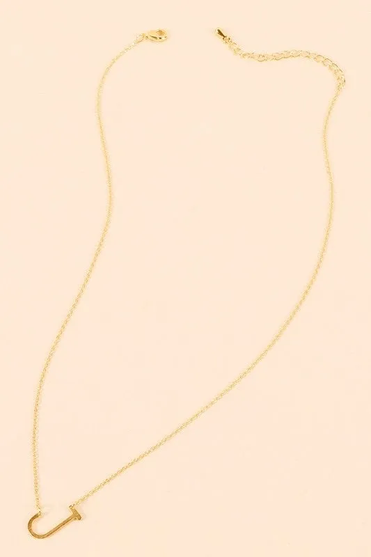 Mantra/Initial Pendant Necklace