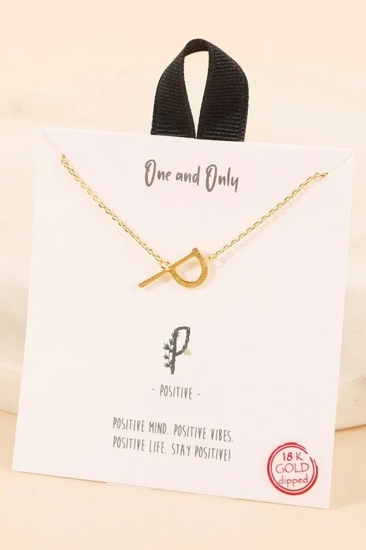 Mantra/Initial Pendant Necklace
